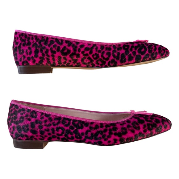 JCrew pink leopard ballet flats. Size Ten. Very Good condition. Size 40 or 10. - Picture 4 of 5